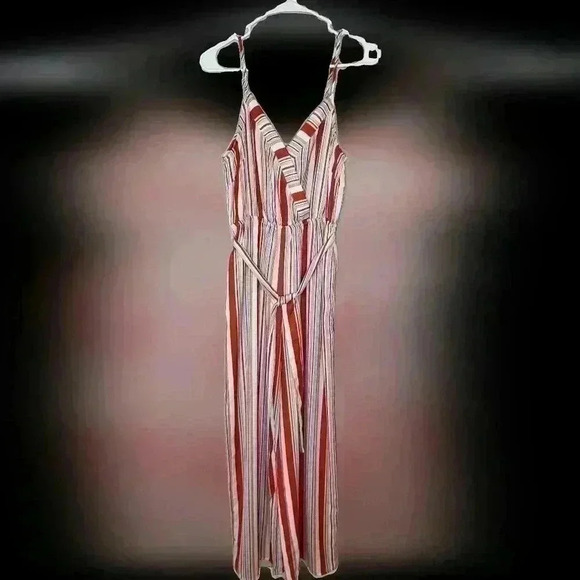 Flying Tomato Spaghetti Strap Striped Jumpsuit with Pockets Size Medium - Picture 1 of 6